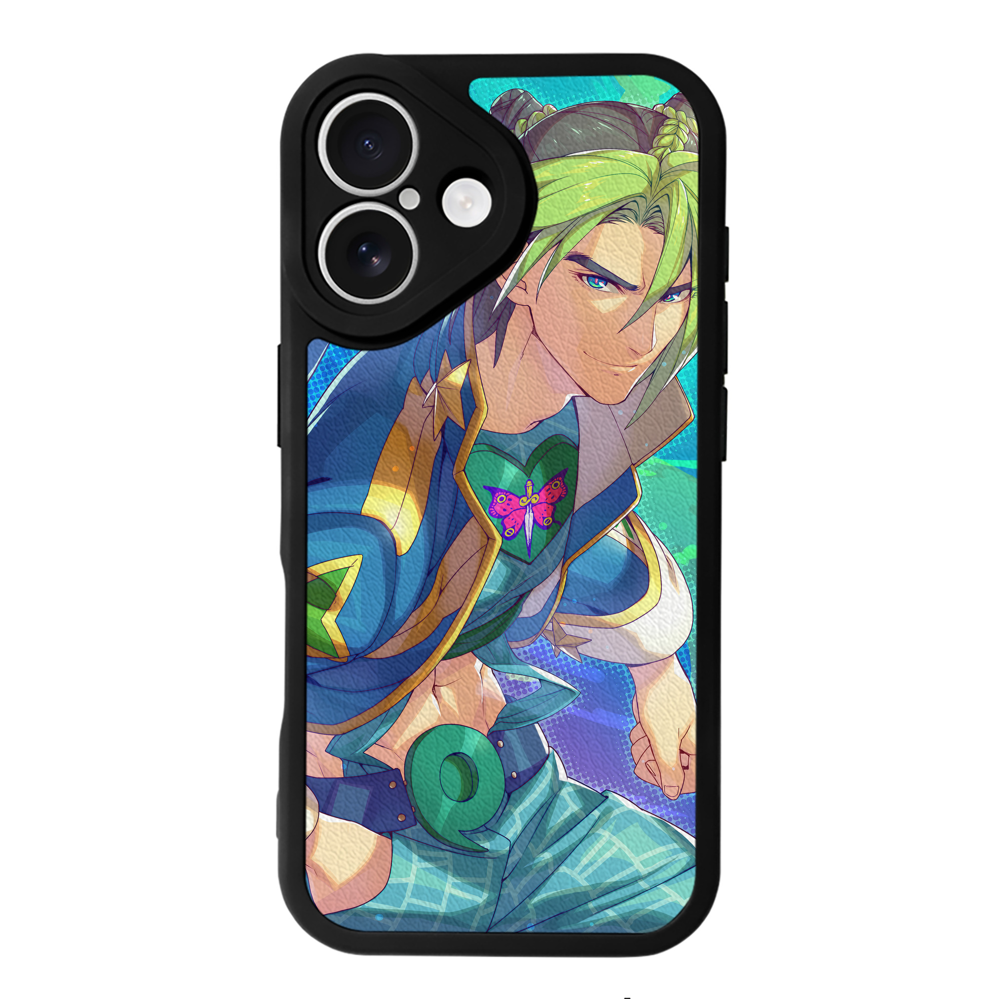 （画像用） ジョジョの奇妙な冒険 JoJo's Bizarre Adventure 【iPhone 16シリーズ対応】シリコンスマホケース（レザー調） 材質：シリコン